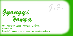 gyongyi homza business card
